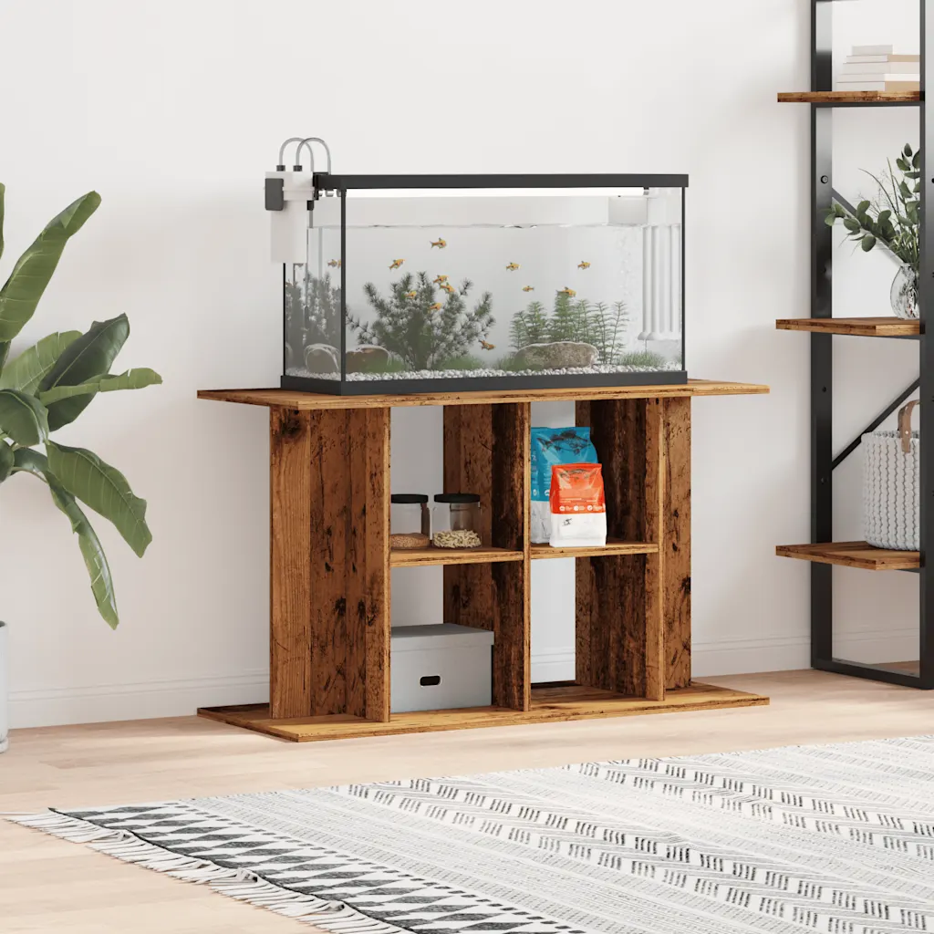VidaXL Aquarium Stand Old Wood 100x40x60 cm Engineered Wood, Brown