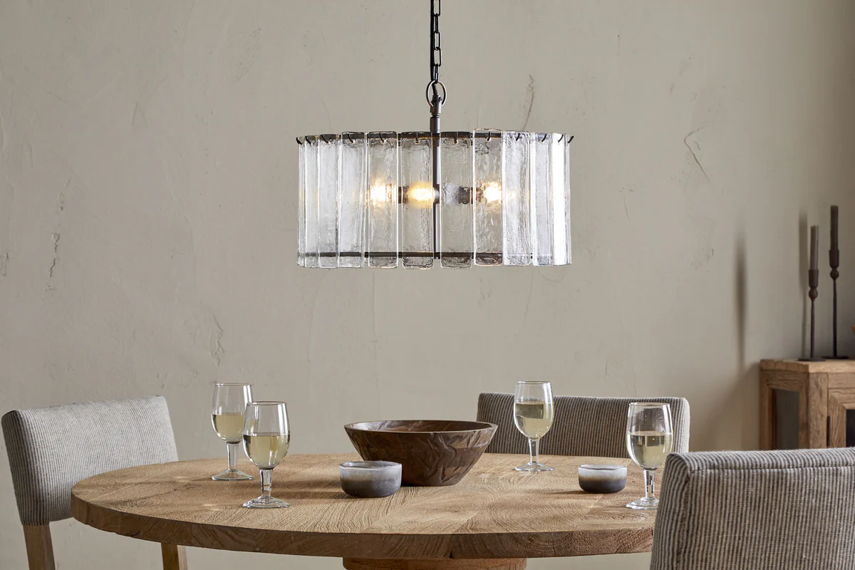 Nkuku Nauka Statement Pendant | Lights | Aged Bronze/Clear