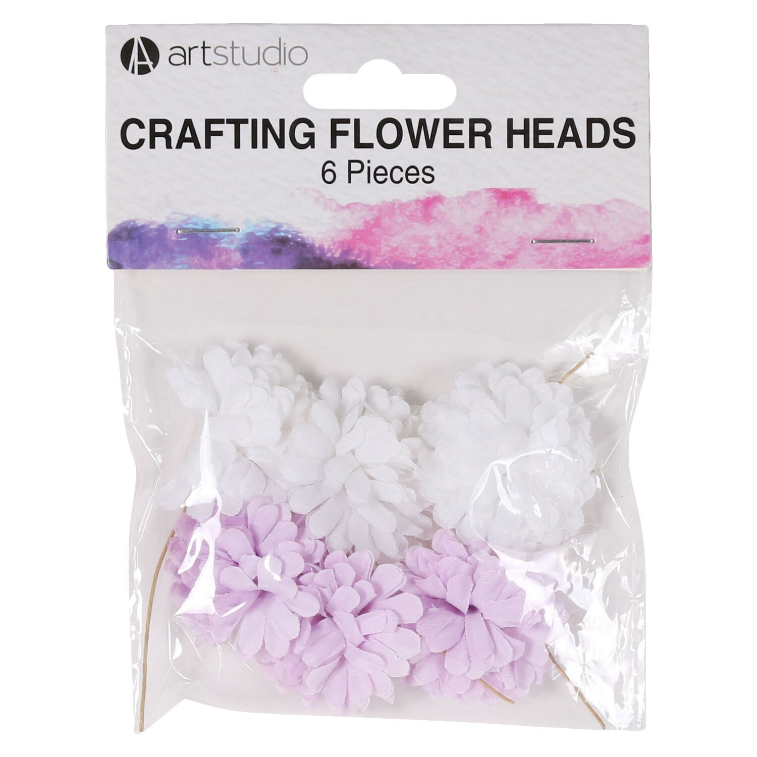 Art Studio Pack of Six Art Studio Crafting Flower Heads