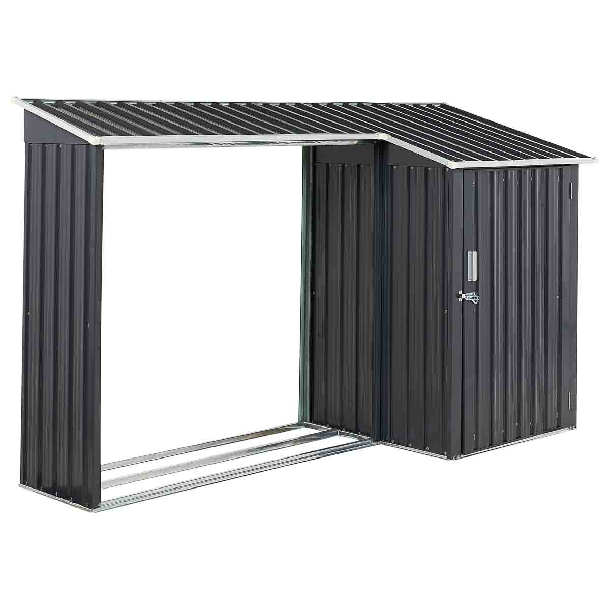 Beliani Garden Shed Black Aosta
