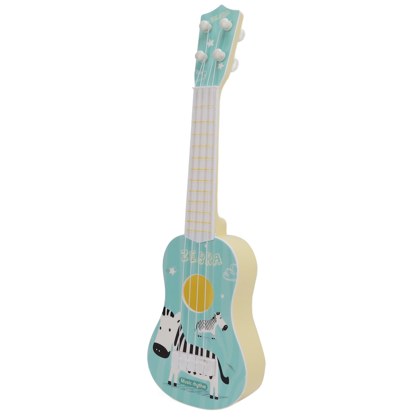 TOMTOP JMS Ukulele Guitar Toys Plastic Ukuleles Musical Instrument Toy with 4 Strings for KidsBlue