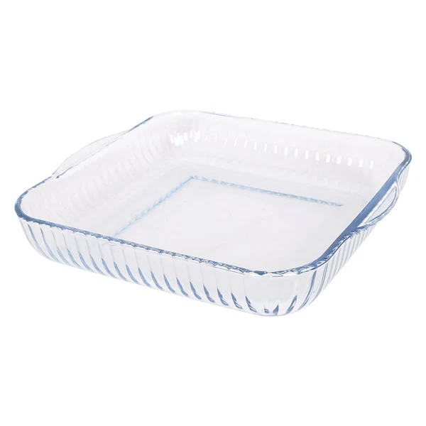 Argon Tableware Optical Square Glass Oven Dish - 30Cm X 27.5Cm