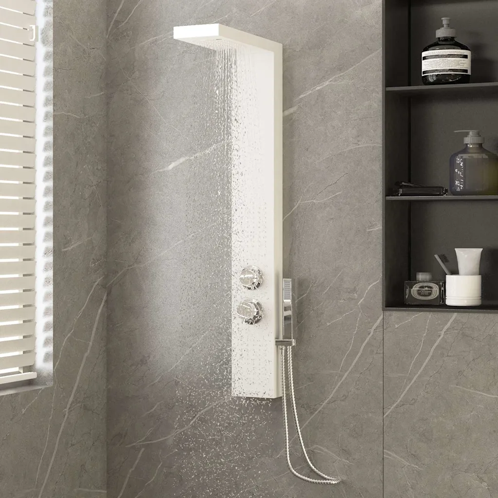 VidaXL Shower Panel System Aluminium White