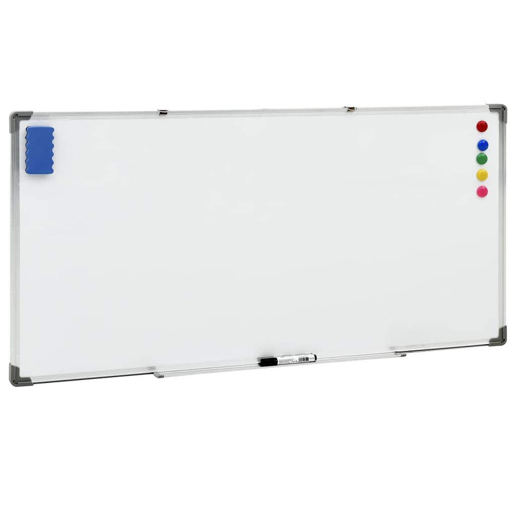 VidaXL Magnetic Whiteboard White 110x60 cm Steel