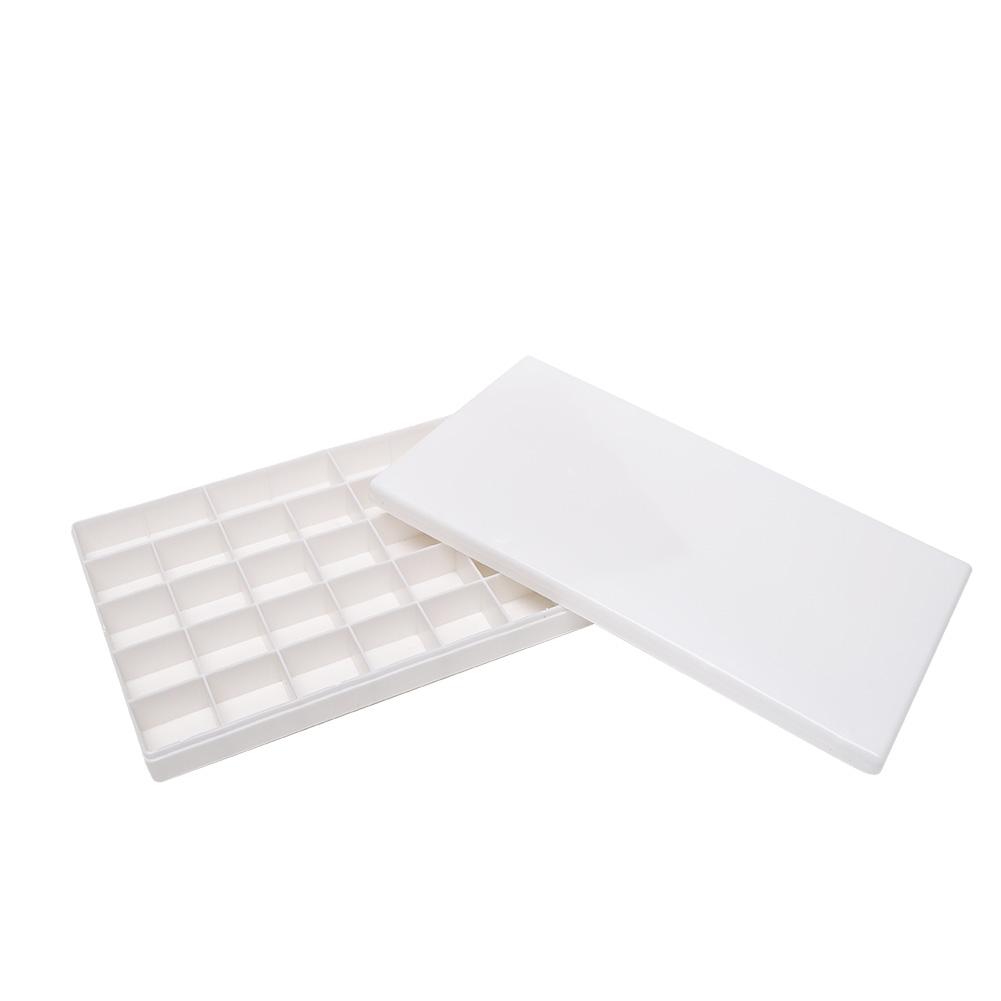 ZEBLAZE Plastic Painting Box 36-Grids Watercolor Drawing Pigment Palette Art Supplies with Cover
