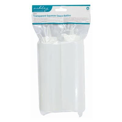 ASHLEY Clear Squeeze Sauce Bottles - Pack of 2