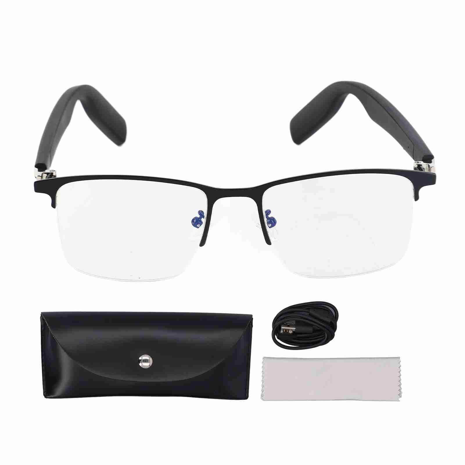 DIYelecs Smart Glasses with Mic and Speaker TR90 Anti Blue Light Touch Wireless Bluetooth Music Polarized