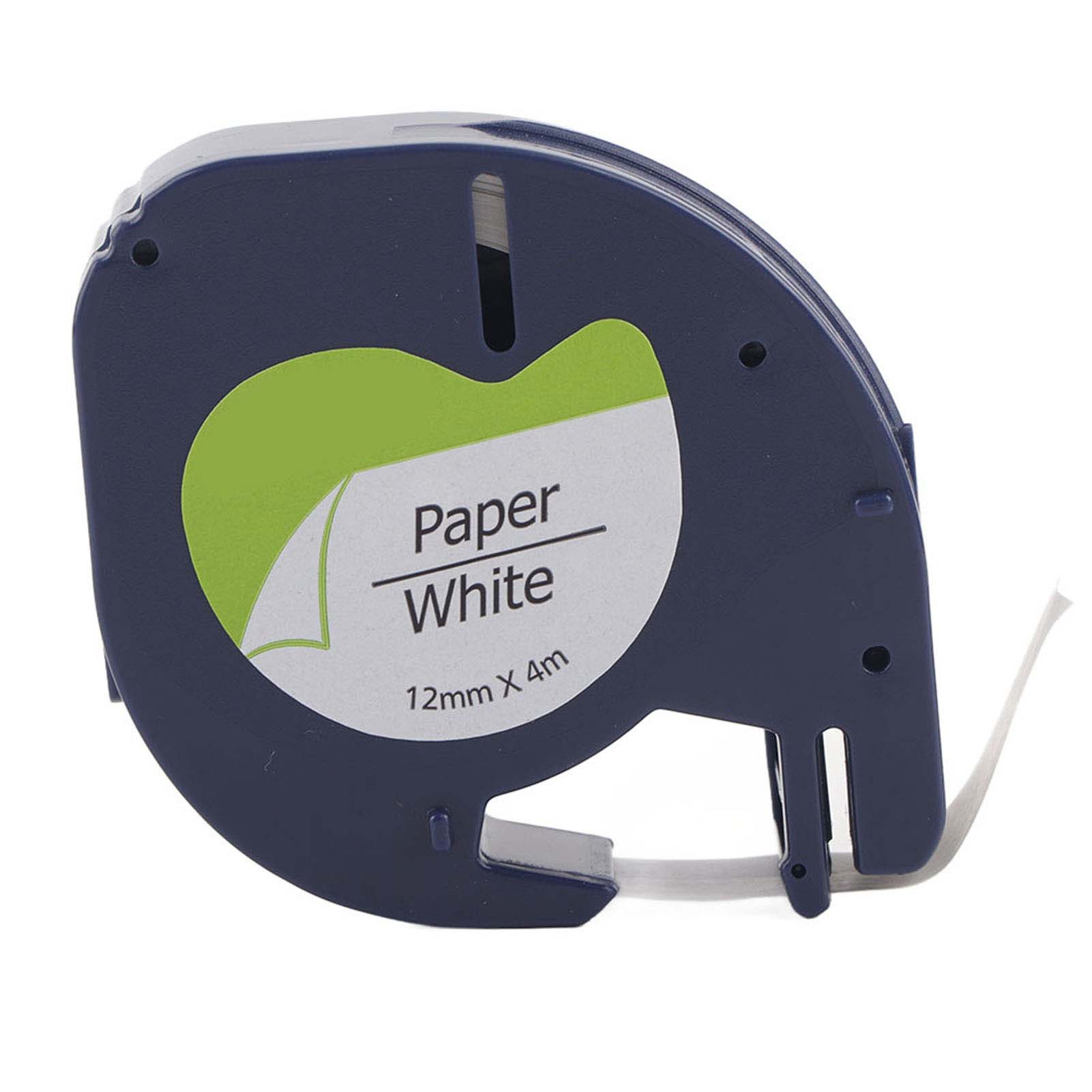 HONOR ELECTRONICS Label Tape Resin Ribbon Abrasion Resistant Black-on-White for DYMO LT Labeling Machine