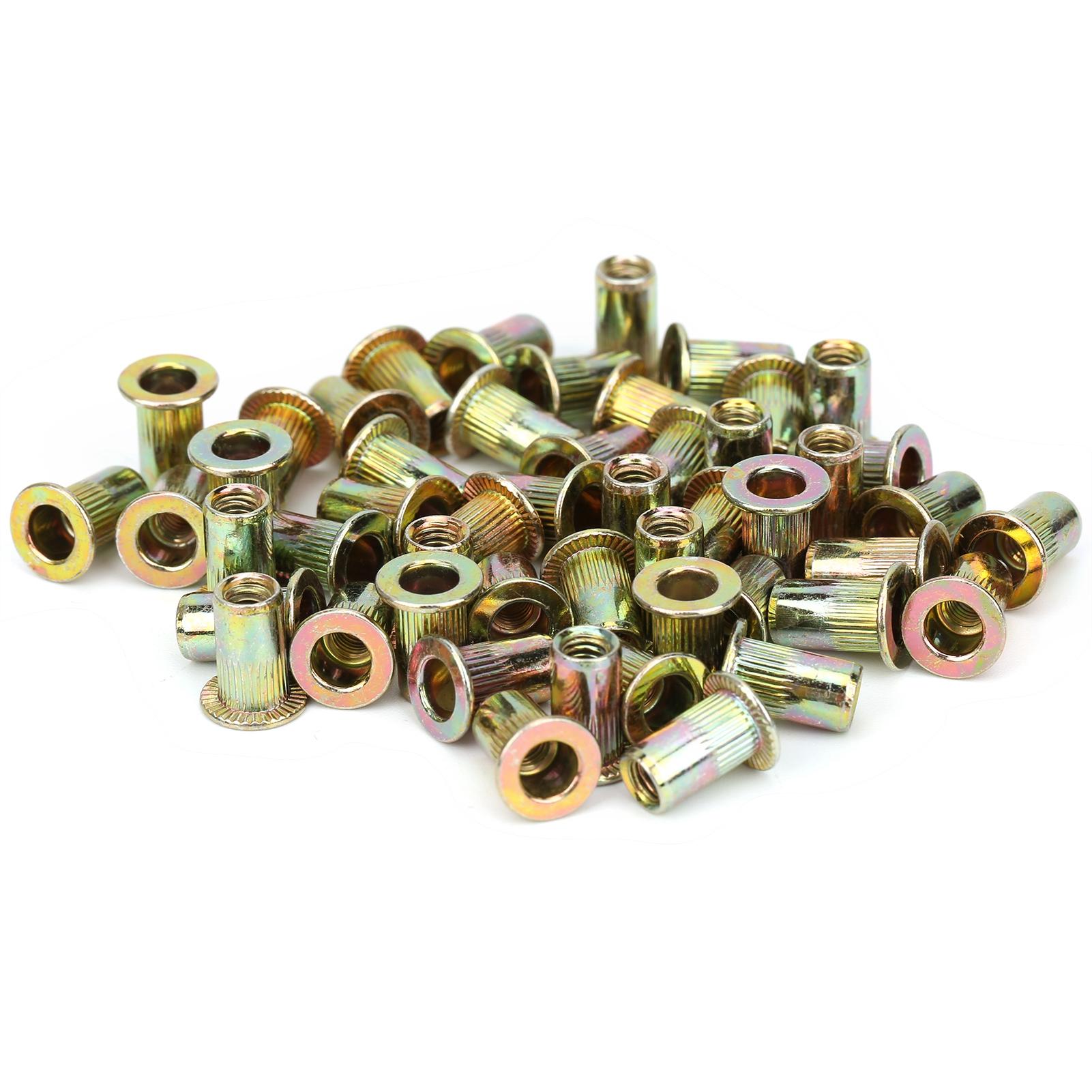Vestidos 150pcs M4 Color Zinc Plating Rivet Nuts Quick Riveting Automobiles Hardware Accessories