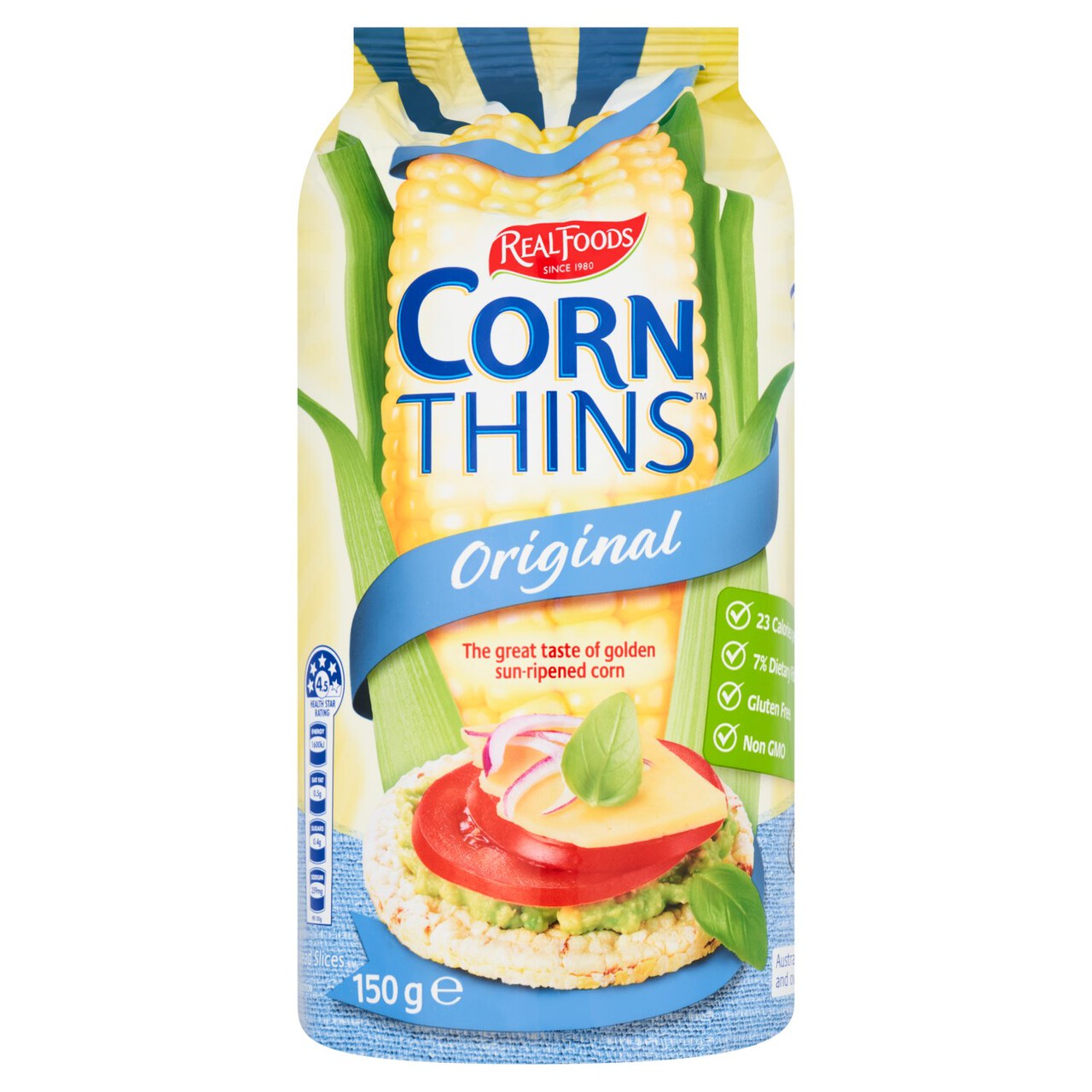 Real Foods Corn Thins Original 150g
