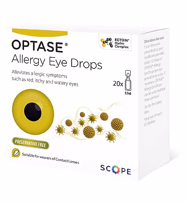 Unbranded Optase Allergy Preservative Free Eye Drops Single Dose Units (x20)