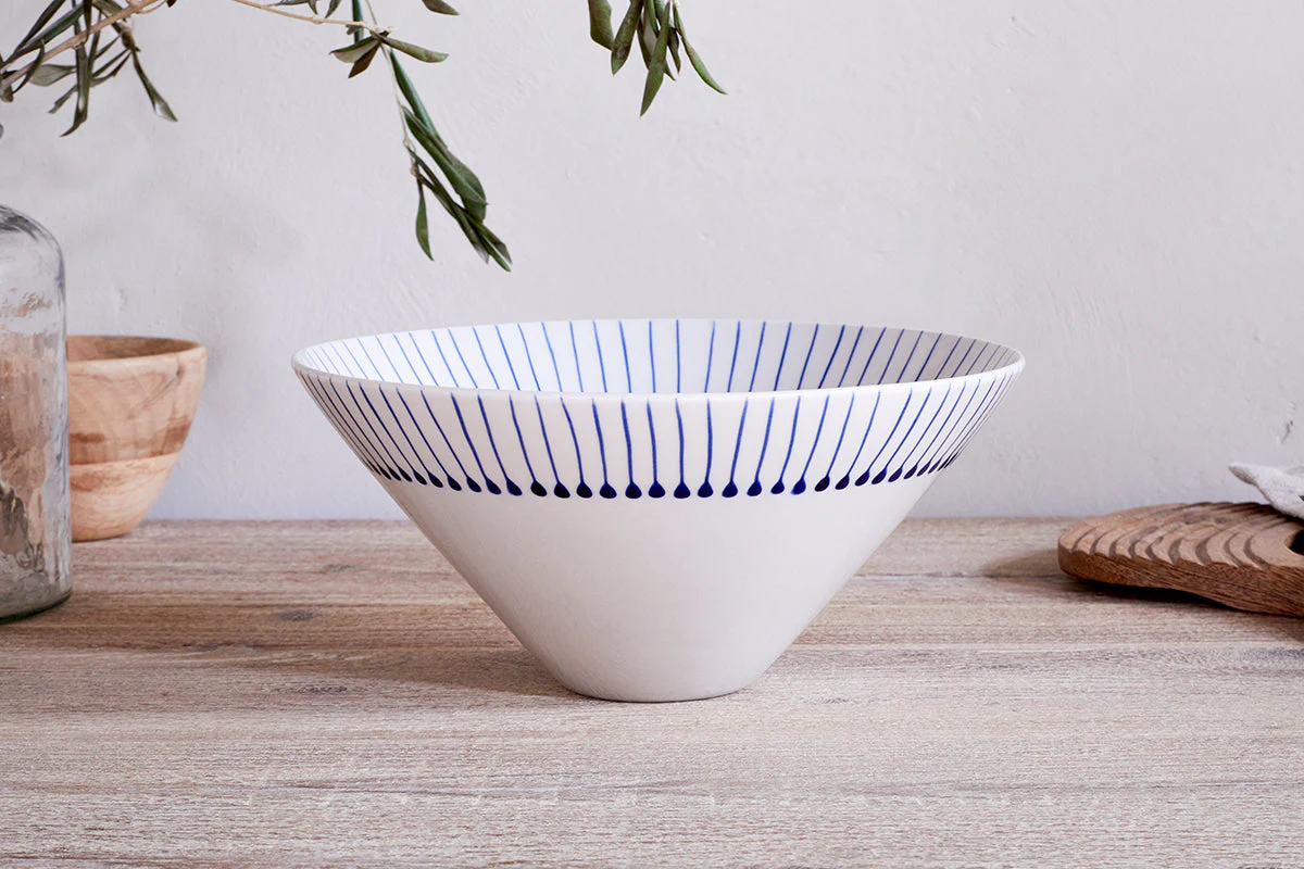 Nkuku Iba Serving Bowl | Serveware | Indigo | Large