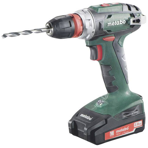 Metabo BS18 Quick Drill / Driver 18V Cordless, Charger (2 x 2.0Ah Batteries)