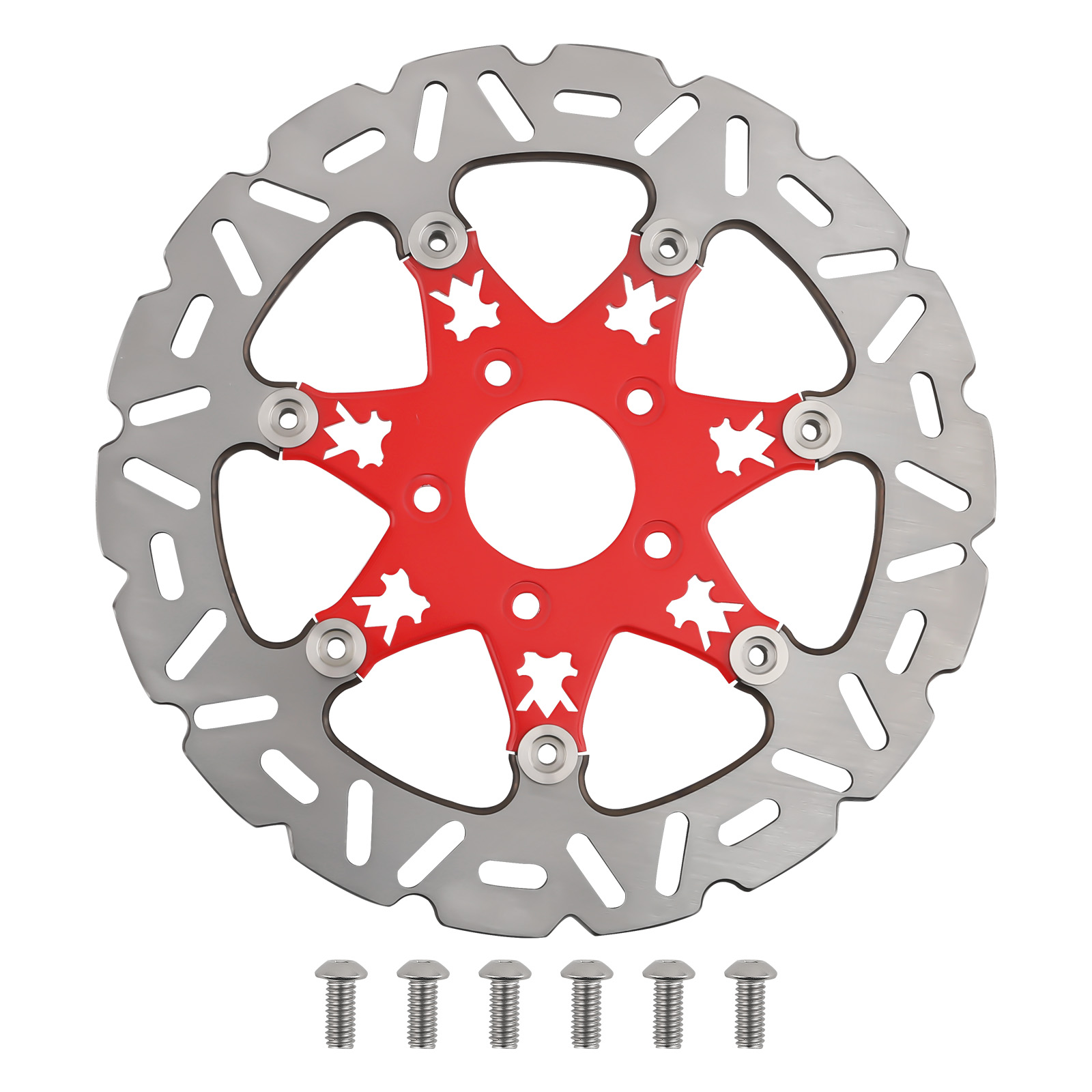 MaXpeedingrods 11.8 Front Brake Rotor Disc compatible for Harley-Davidson Touring 08-19 Trike 09-19 Red