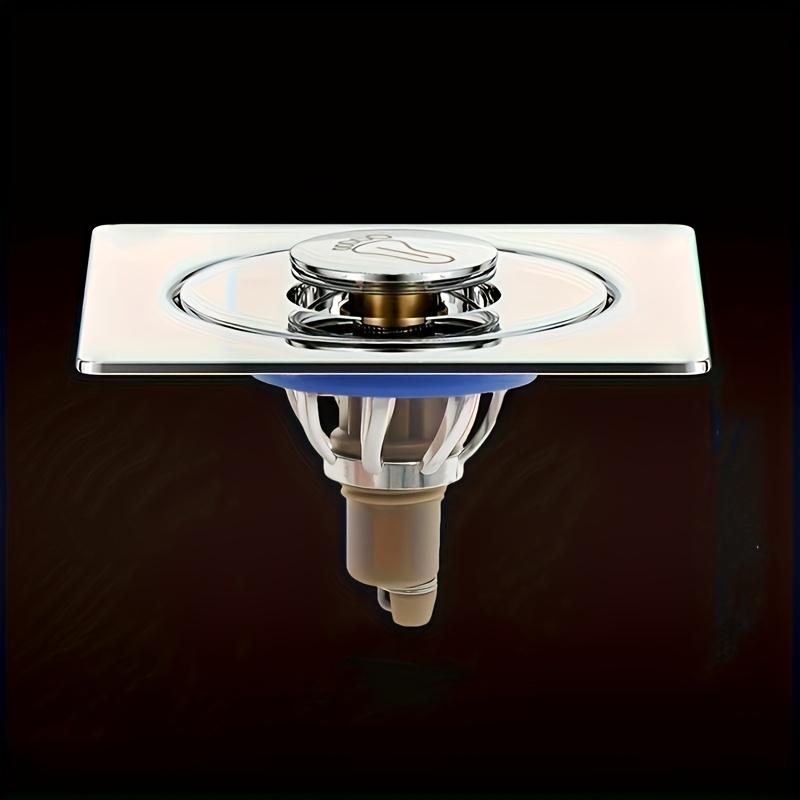 NATAWA 1pc Easy-Press Foot-Operated Metal Drain Cover Quick-Bounce Pop-Up Design for Efficient Water Flow | Ideal for Bathroom Floor Drains