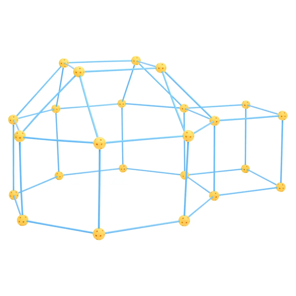 VidaXL 72 Piece Construction Fort Building Kit for Kids