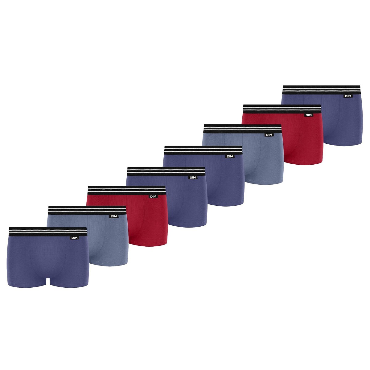 DIM Pack of 8 Plain Ecodim Boxer Shorts