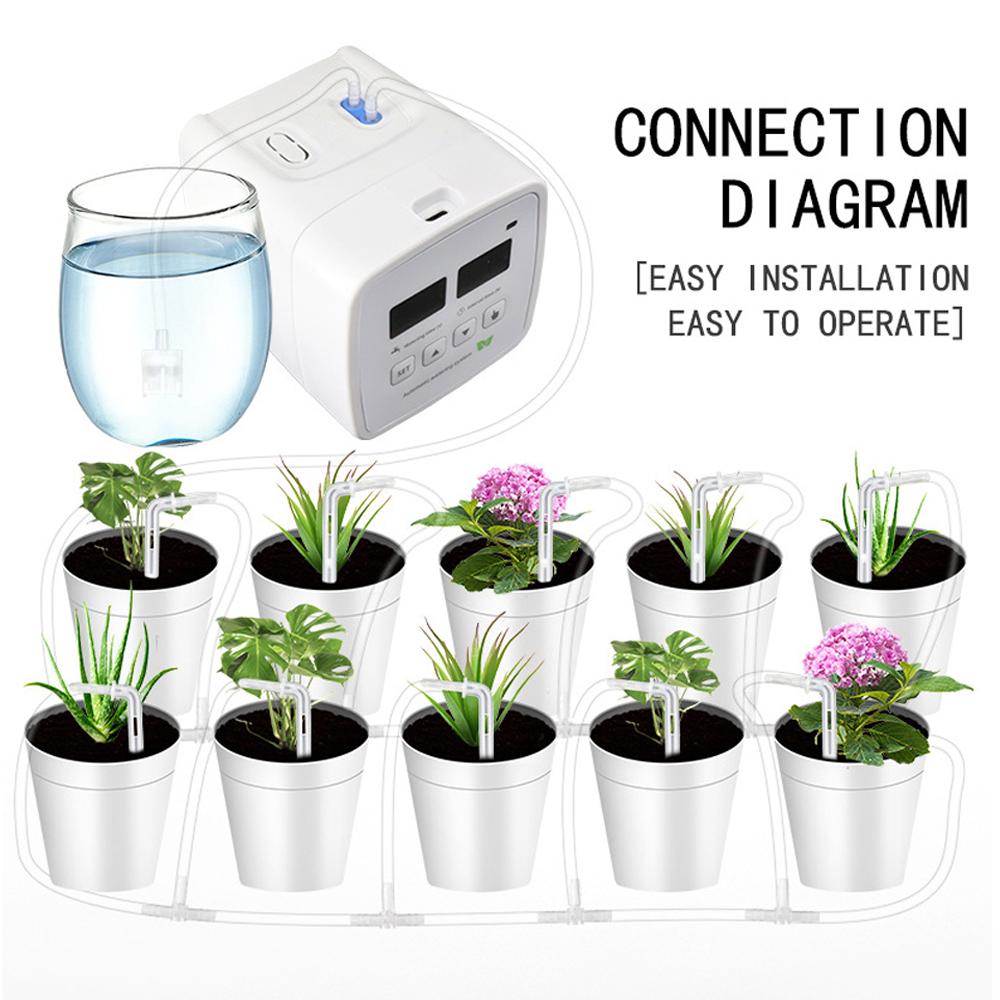 TOMTOP JMS Automatic Watering System Plant Self-Watering Drip Irrigation Kit with LED Display DIY Watering