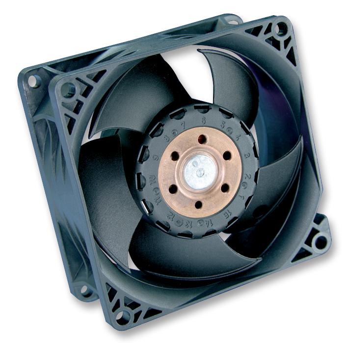 EBM-PAPST 8200 J Series Axial Fan, 24 V dc, DC Operation, 222.7m³/h, 37W, IP20, 80 x 80 x 38mm