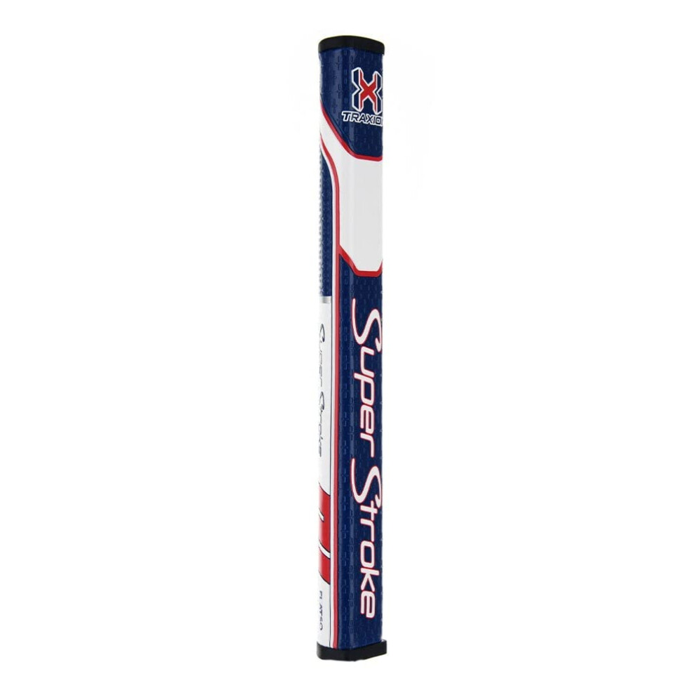 Superstroke Traxion Flatso 1.0 Golf Putter Grip, Male, Red/white/blue  | American Golf