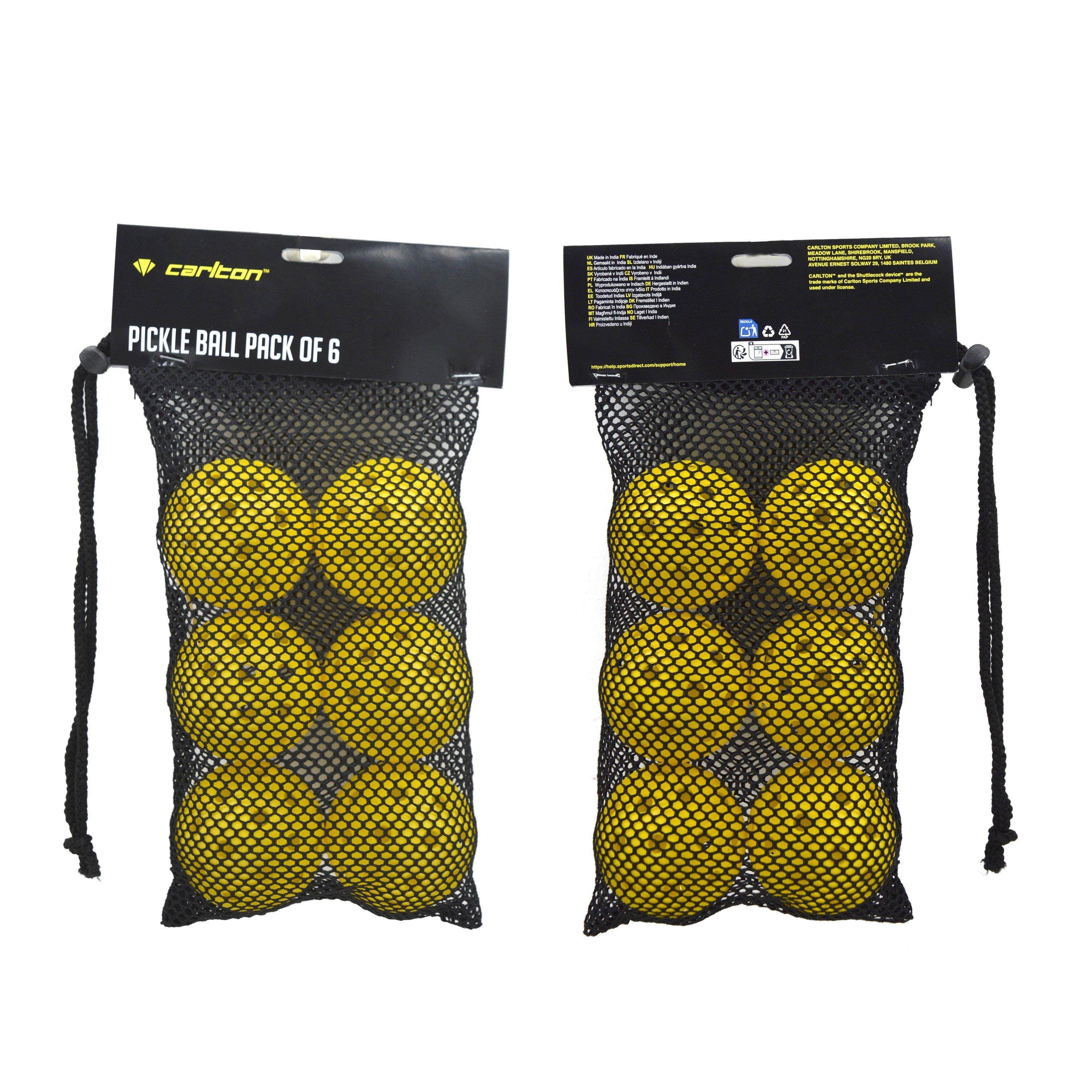 Carlton Pickleball Pack Of 6 - Yellow