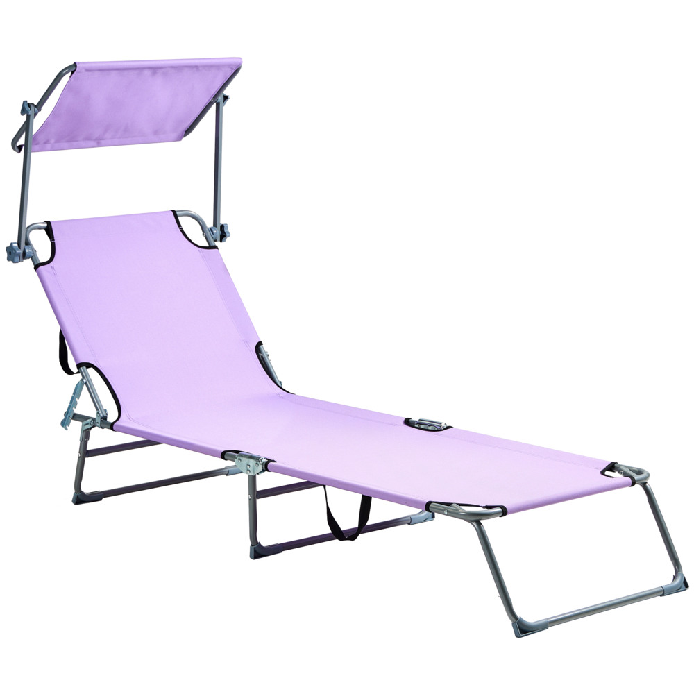 Beliani Sun Lounger Foligno Metal Violet