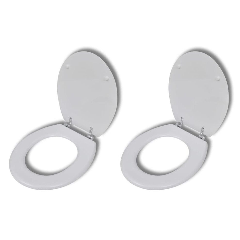 VidaXL Toilet Seats with Lids 2 pcs MDF White