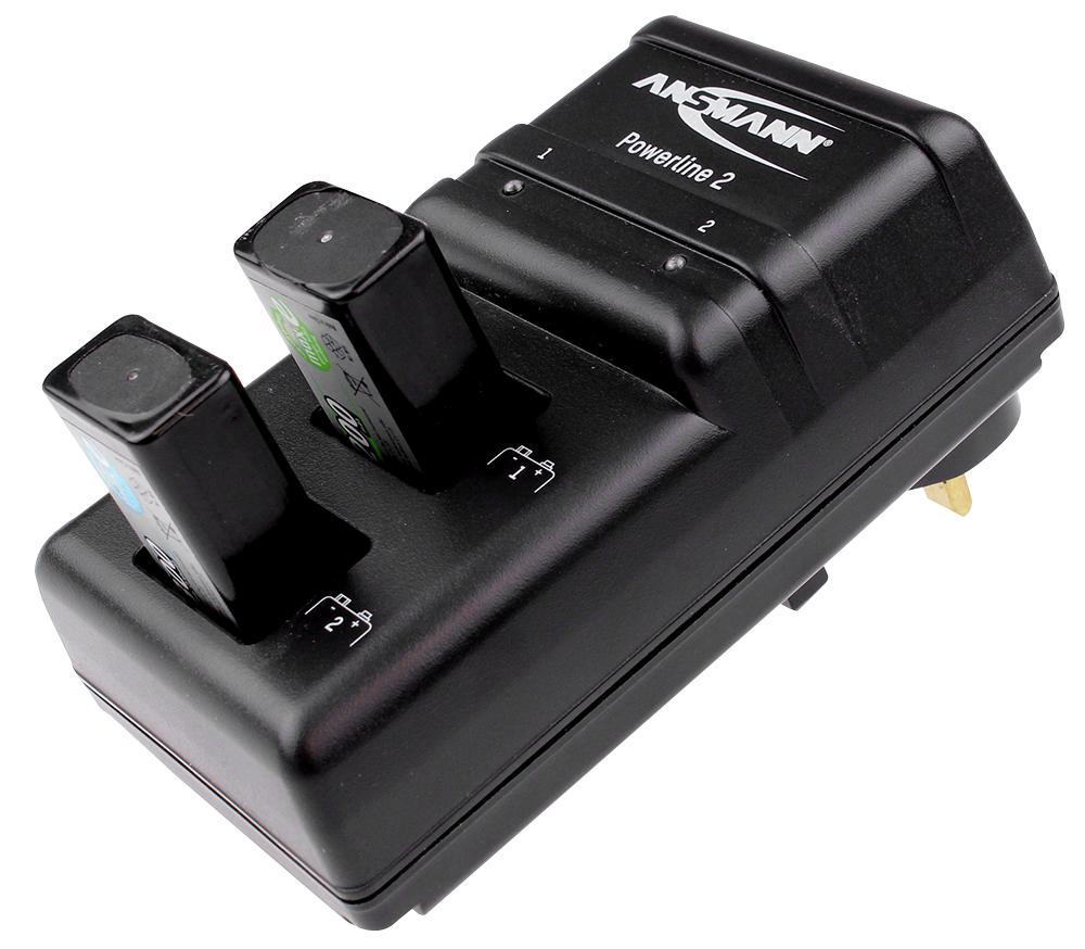 ANSMANN Battery Charger For NiCd, NiMH 9V with EU, UK plug