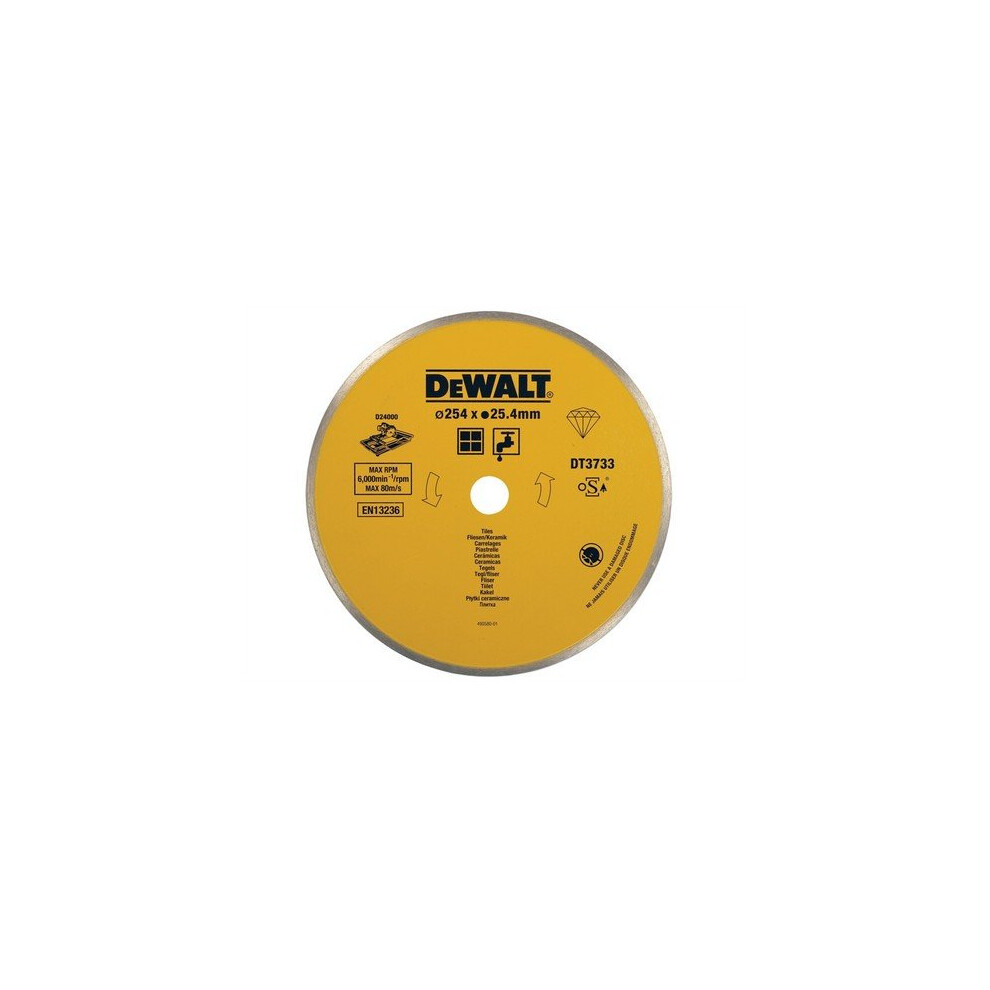 DEWALT Ceramic Diamond Tile Blade 254 x 25.4mm