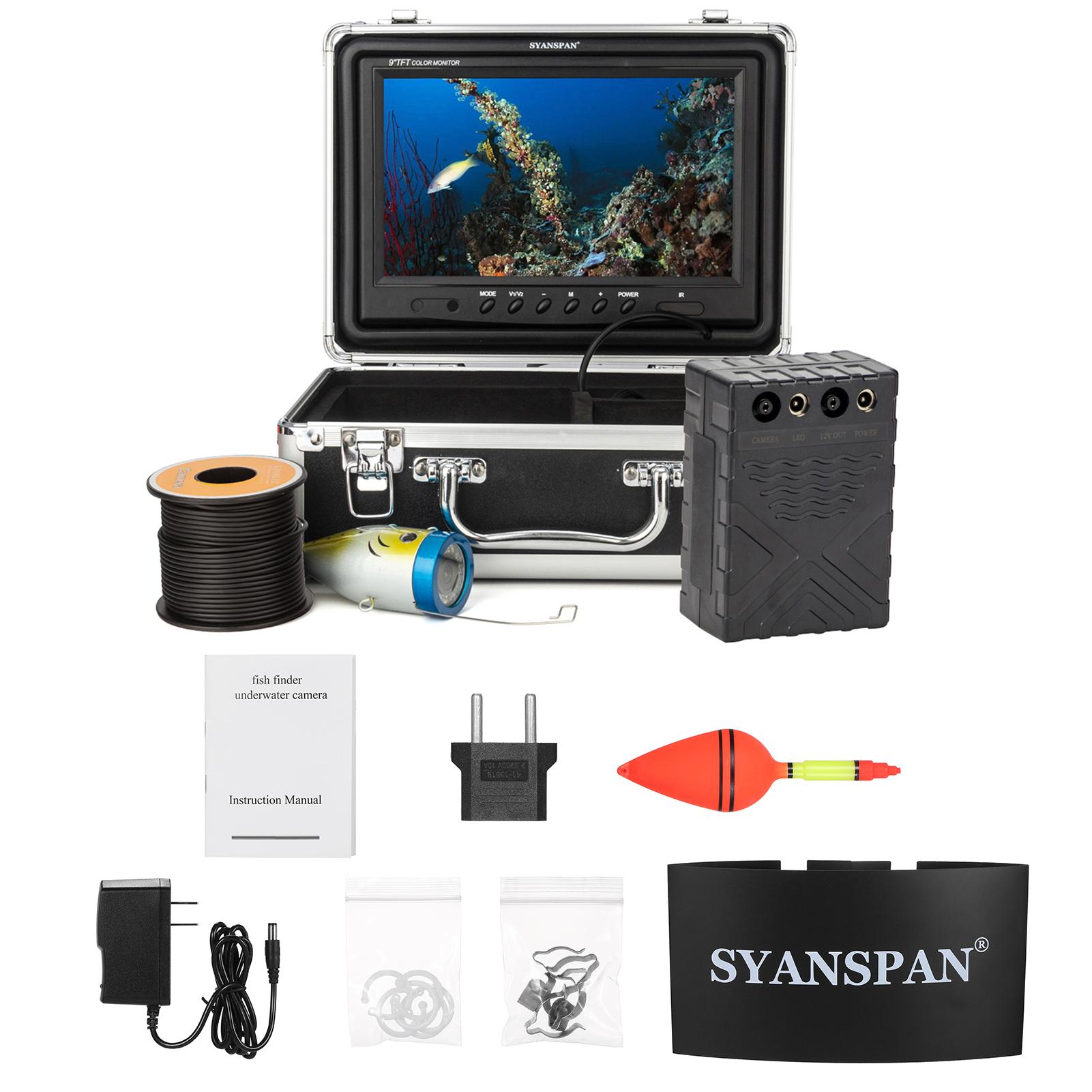 TOMTOP JMS Underwater Fishing Camera Fish Finder with 12LEDs 7Inch/9Inch LCD Display 15M/30M/50M Cable IP68 7 inch screen x 50M cable