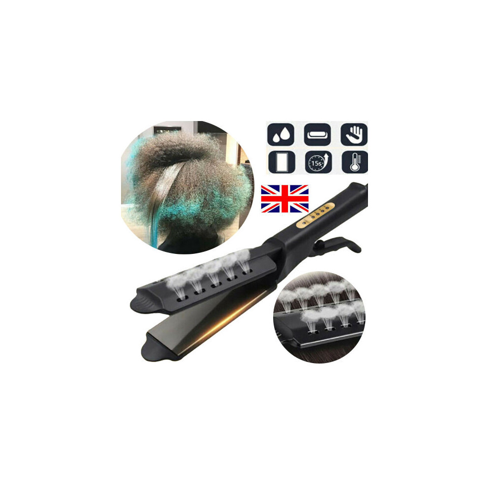 Unbranded Ceramic Tourmaline Ionic Flat Iron Hair Straightener, Steam Electric Splint Hair Straighteners