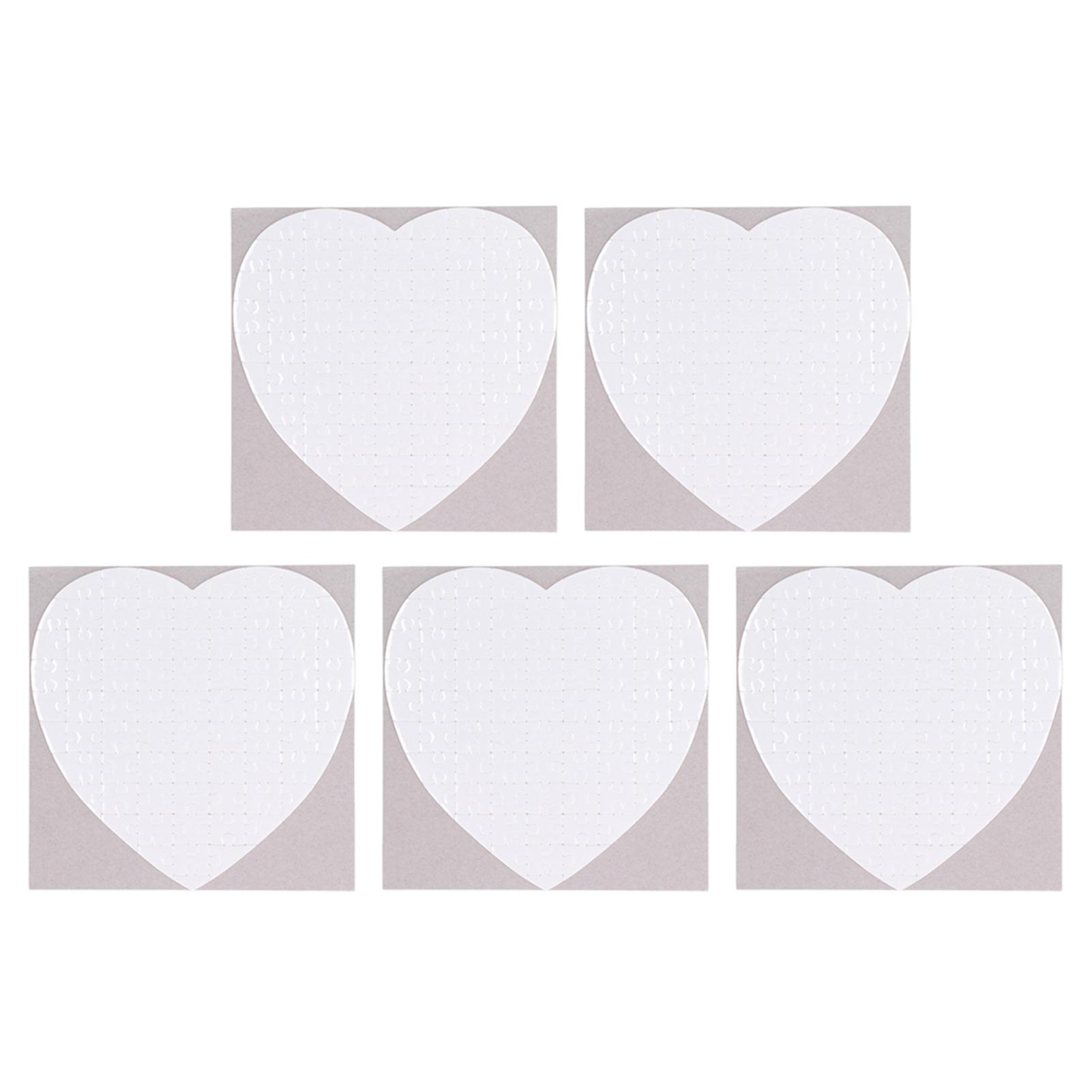 Vestidos 5 Sets Heat Transfer Puzzle DIY Heat Press Blank Sublimation Jigsaw Heart Shape A4 19x19cm 75Pcs