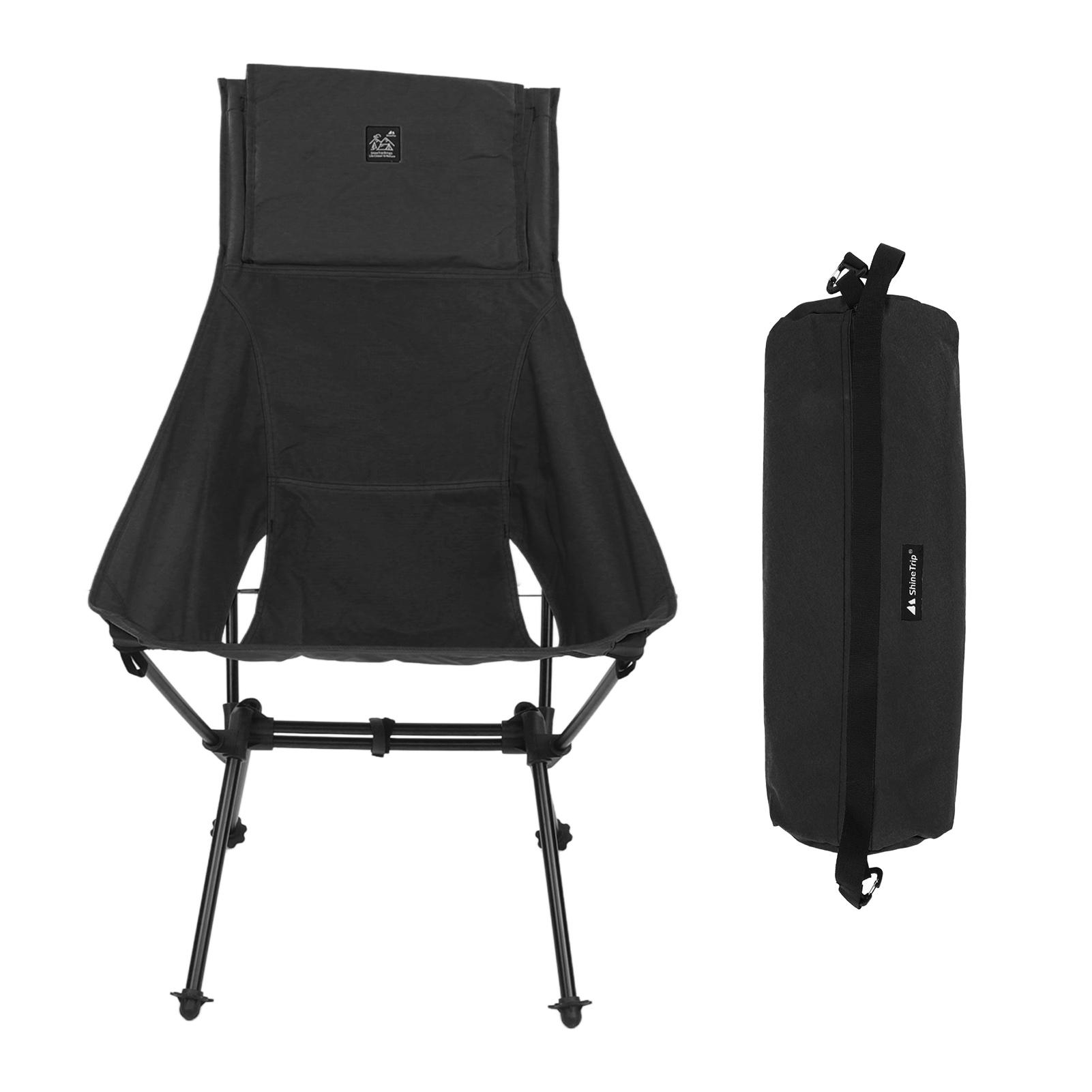 Vestidos Camping Backpacking Chair Multipurpose Portable Folding Camping Chairs for Hiking Travel Beach black