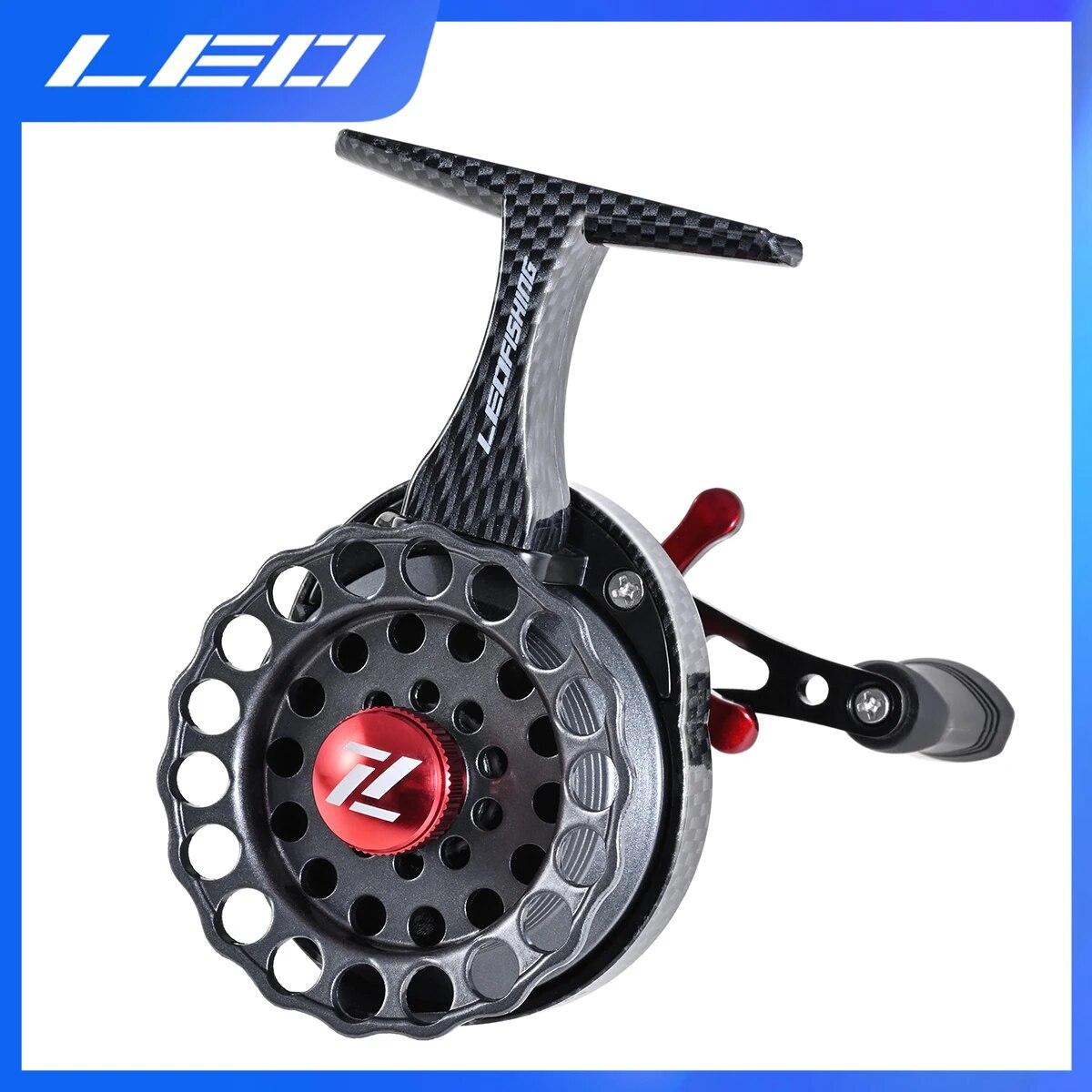 Leo fishing Carbon Fishing Reels High Foot Designed Ice Fishing Goods 4 + 1bb 3.5:1 For Fishing Rods Accessories Max Power 20kg Right Hand