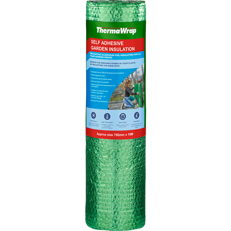 YBS Insulation ThermaWrap Self-Adhesive Garden Insulation 750mm x 10m Plastic