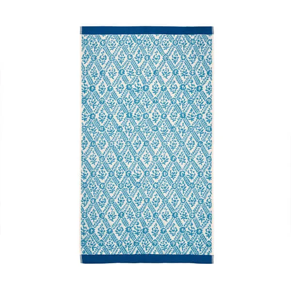 English Heritage St John's Trellis Bath Towel Turquoise