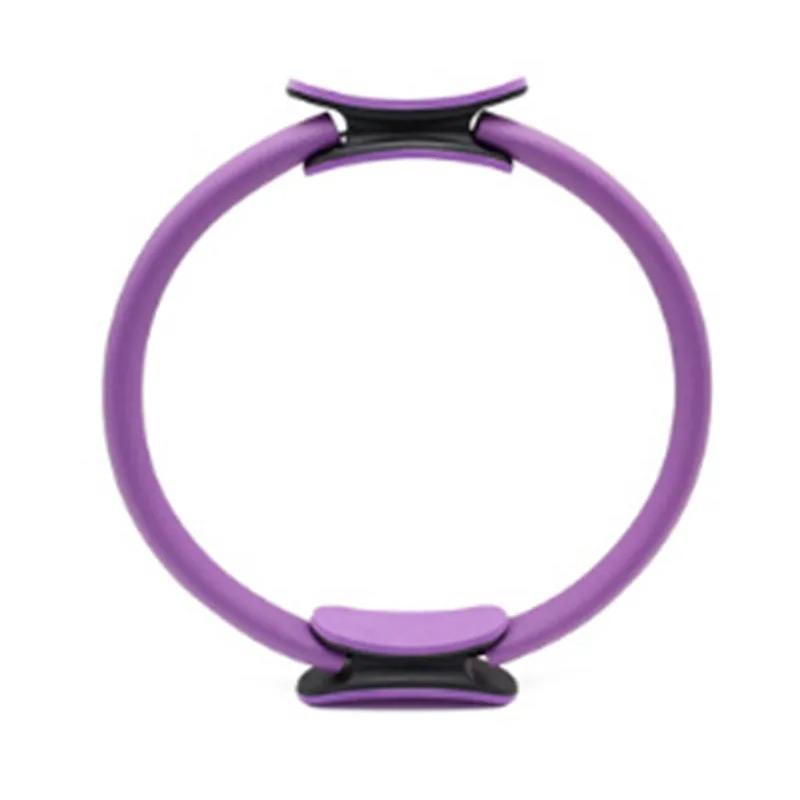 Binchi Keji Travel Women Yoga Pilates Circles Dual Grip Magic Circle Body Exercise Fitness Weight Yoga Tool Kit Shape Pilates Circles for Women purple