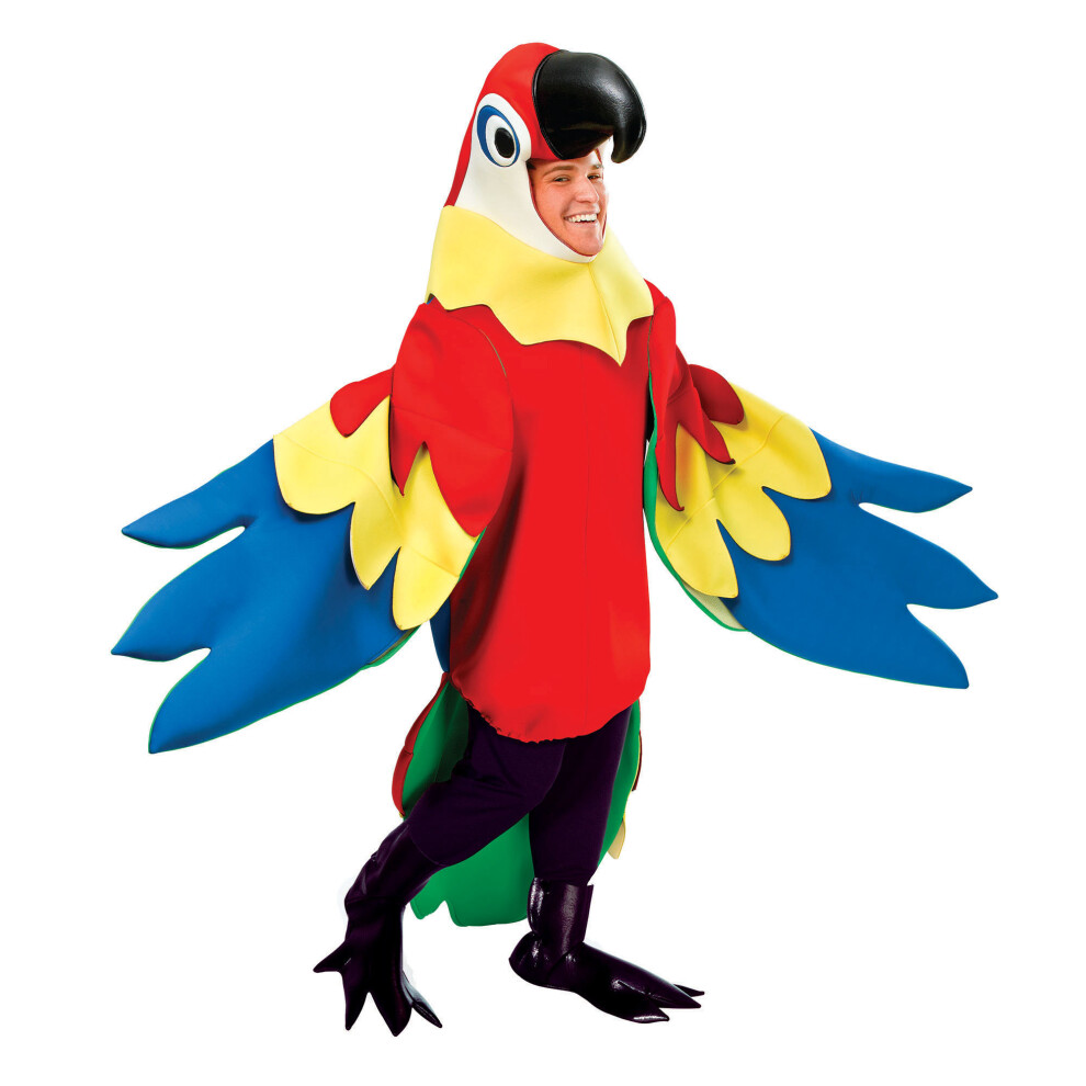 Bristol Novelty Bristol Novelty Unisex Adults Parrot Costume (One Size) (Multicoloured)