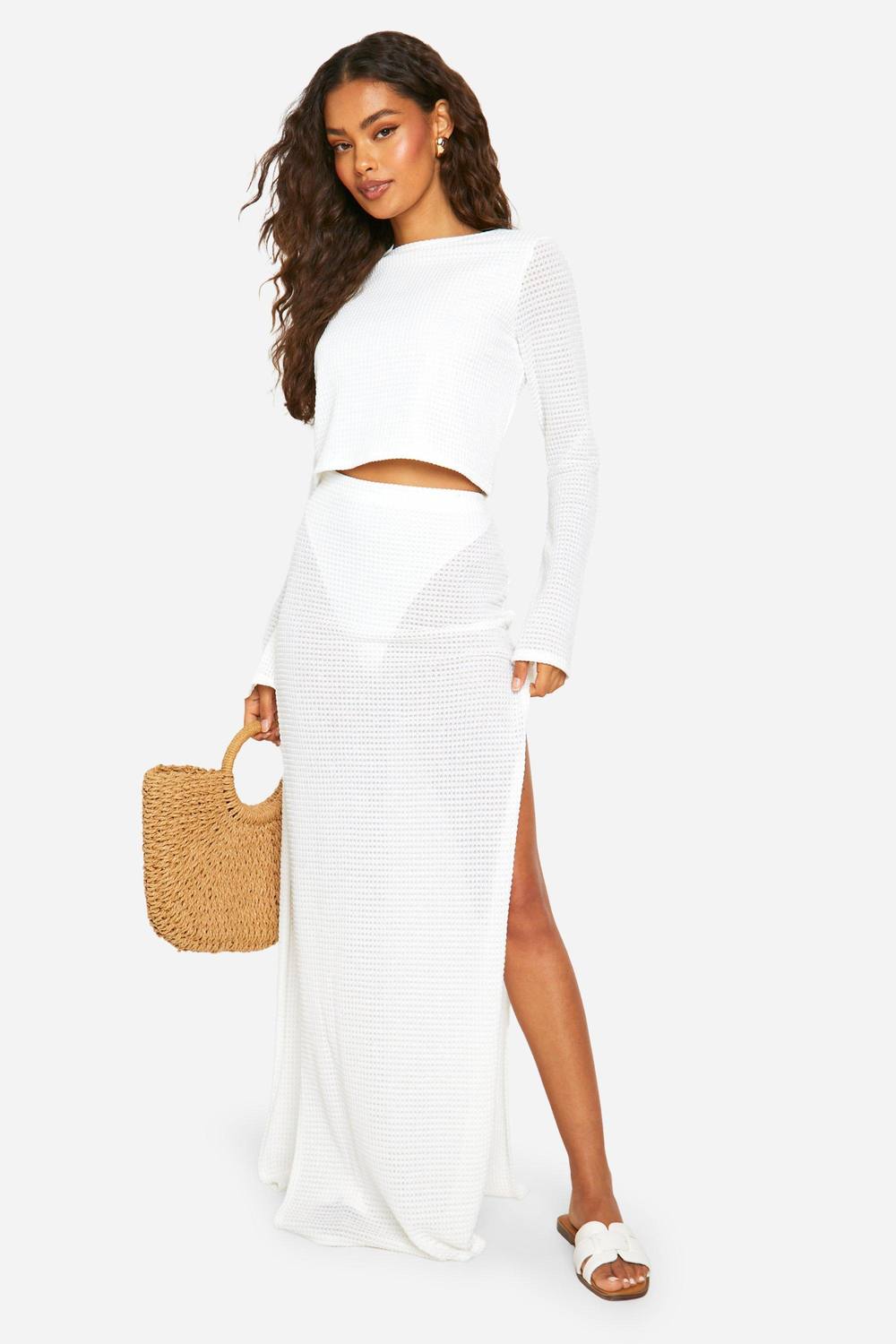 Boohoo Knitted Maxi Skirt