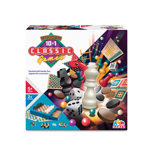 Addo Toys Addo Games Wooden 10in1 Classic Games