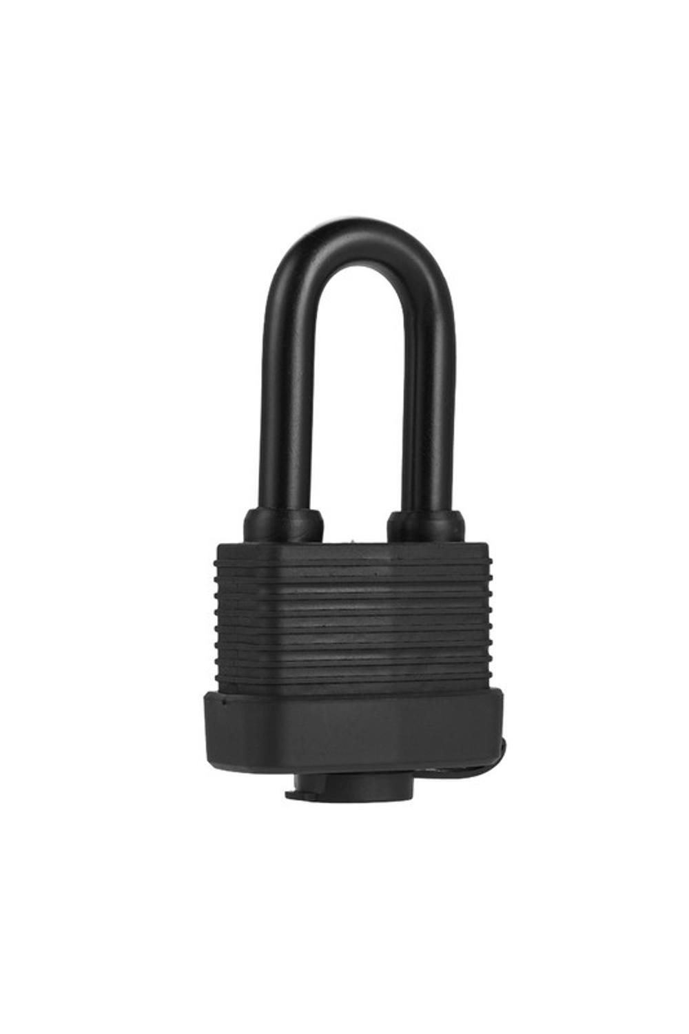 Living And Home Solid Brass Core Metal Padlock with 2 Keys, 5.9x3.5x12.2cm in Black