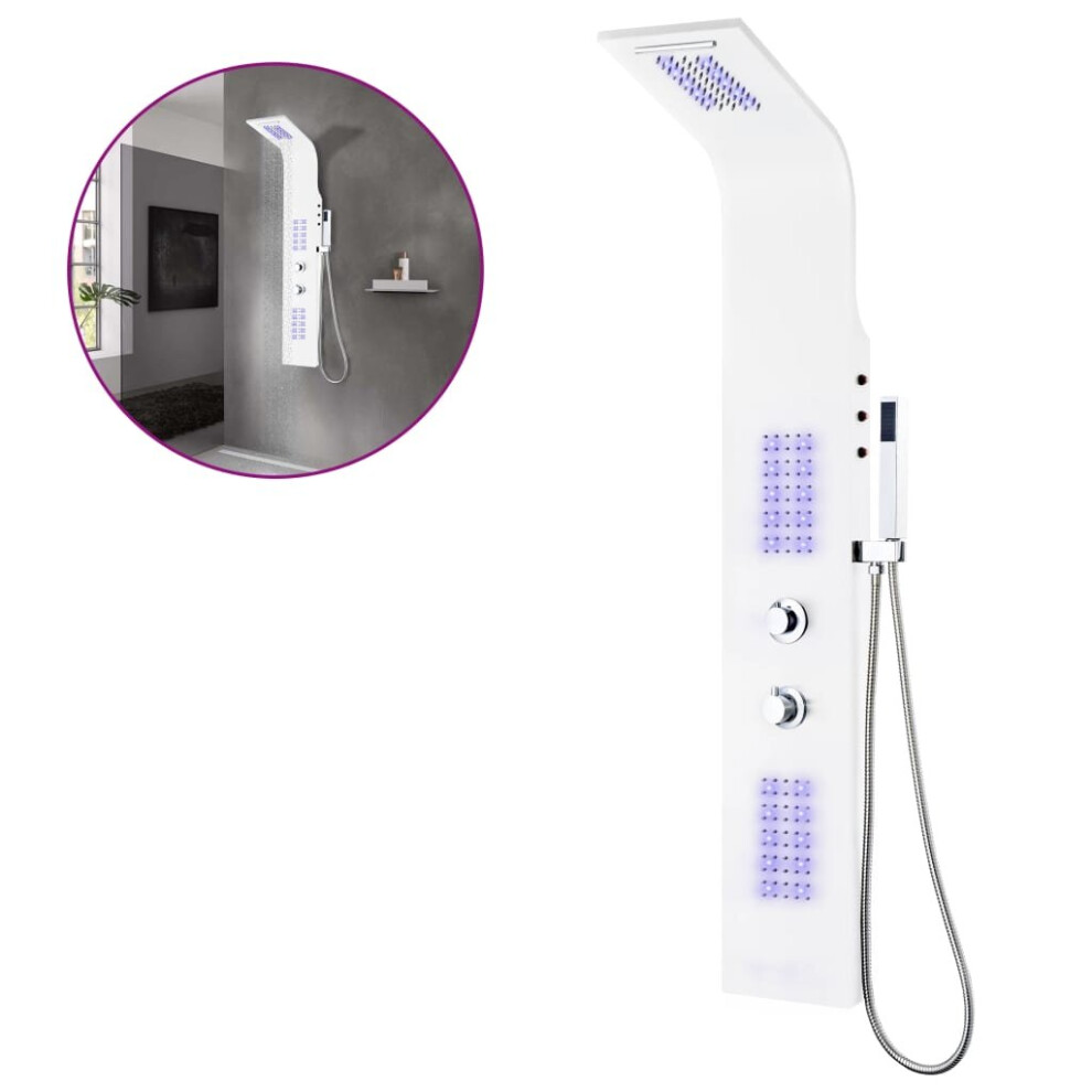 VidaXL Shower Panel Unit Aluminium 20x44x130 cm White