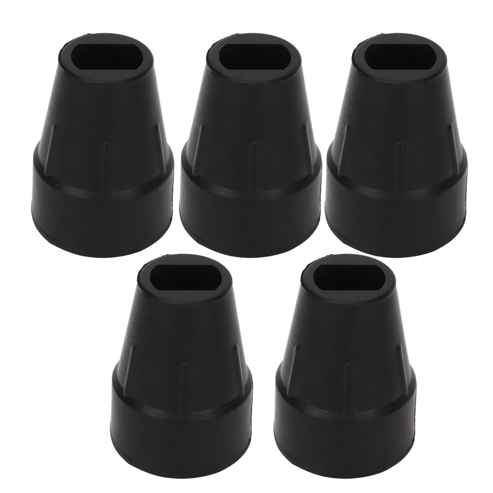 GoolRC 5pcs Walking Cane Tip Flat Rubber Wear Resistance Replacement Crutches Accessories for Grass Loose