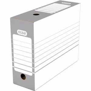 Elba Archive Box, A4 10cm, Grey