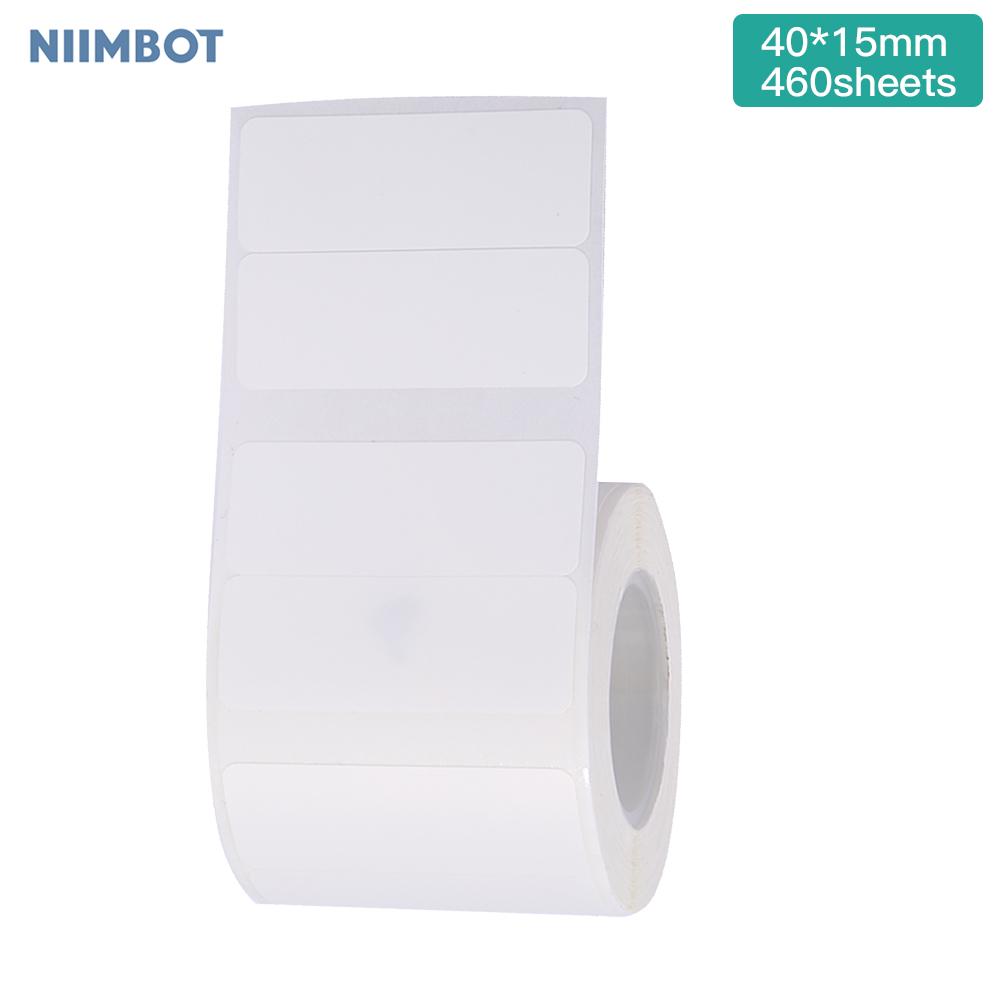 HONOR ELECTRONICS Niimbot White Blank Thermal Printing Paper Roll Barcode Price Size Name Label Paper Waterproof 40x15mm (460 sheets)