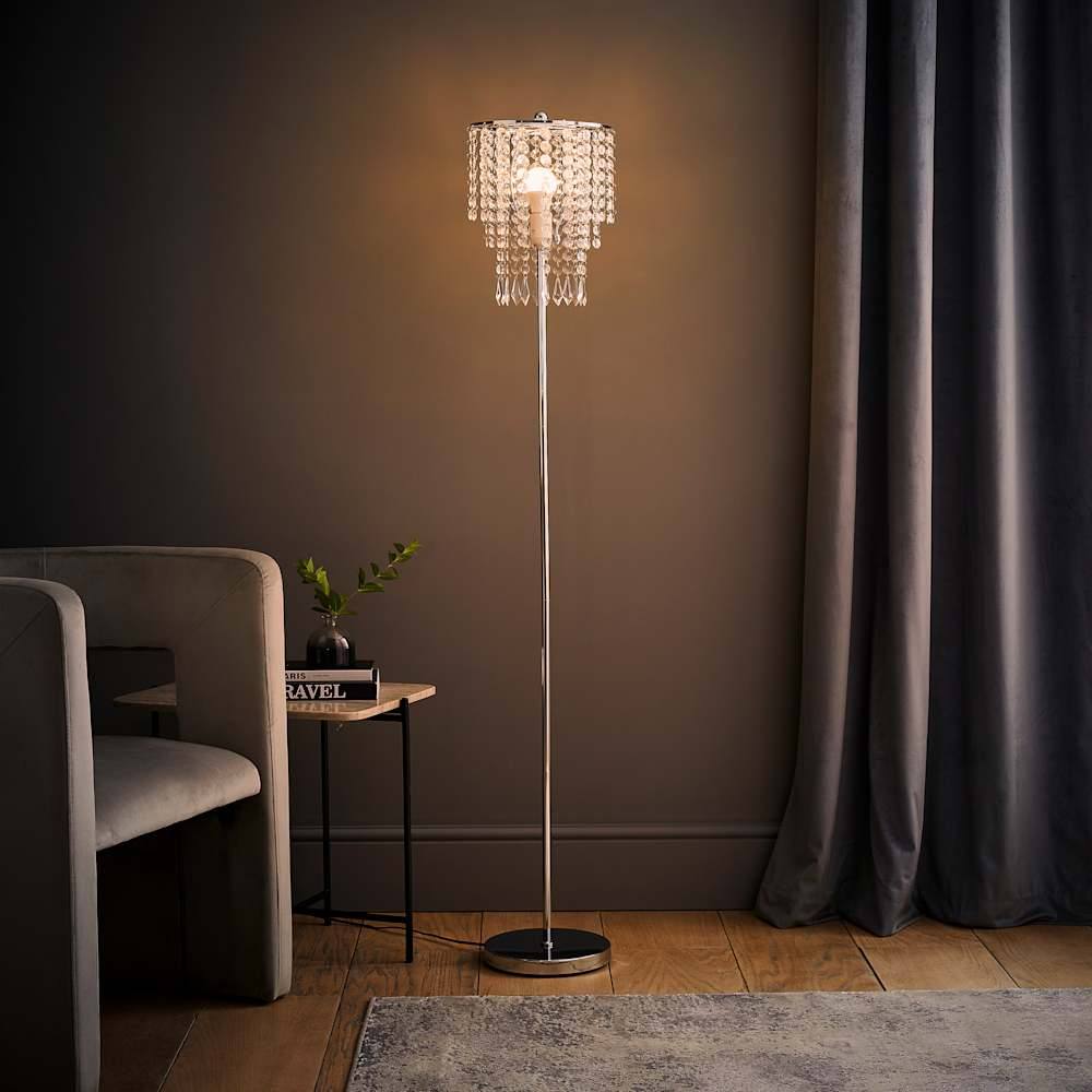 Value Lights Bronte 150cm Floor Lamp gray
