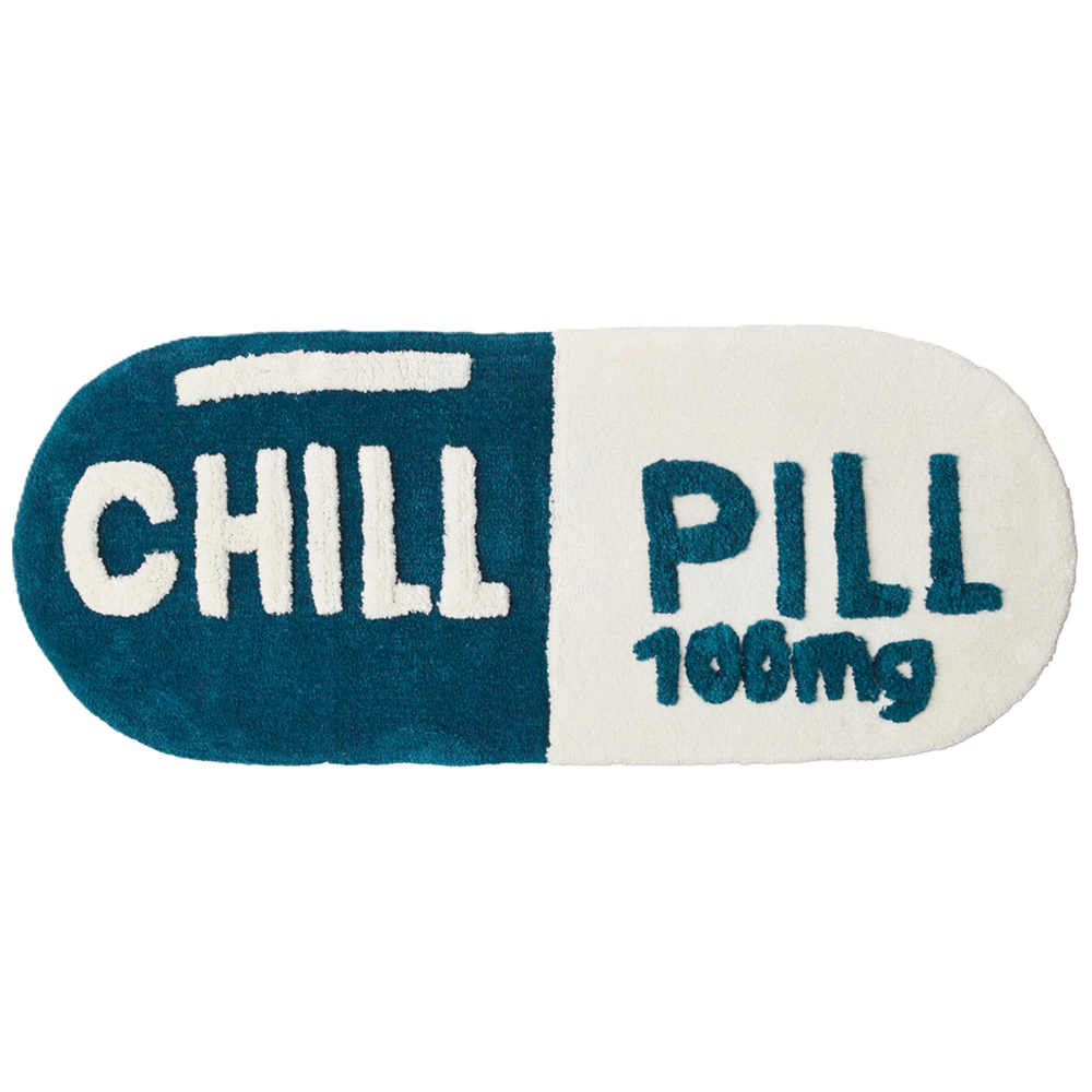 Mooky Mats Chill Pill Bath Runner - Long Bath Mat Rug