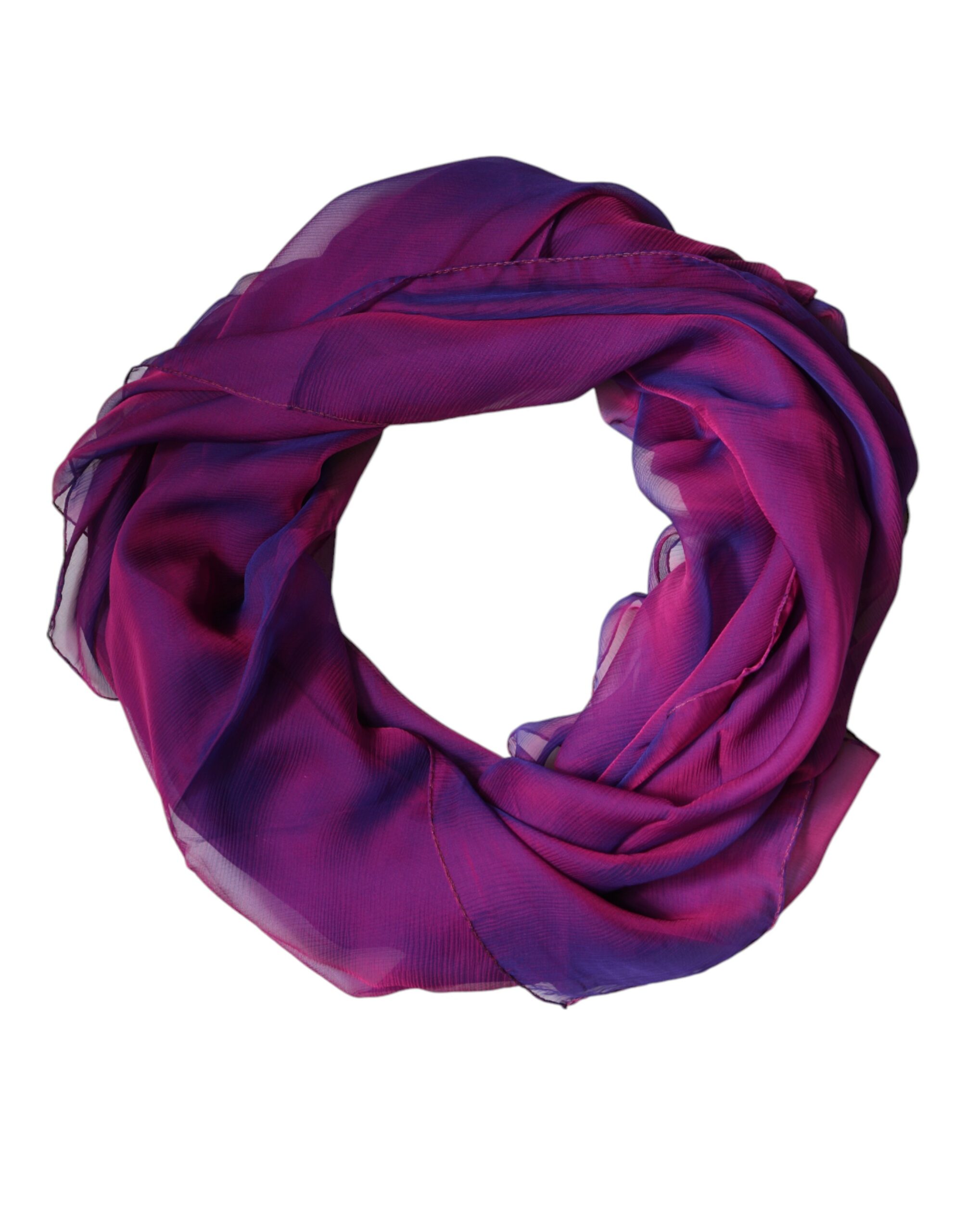 DOLCE & GABBANA Silk Ombre Scarf Wo - Purple Scarves
