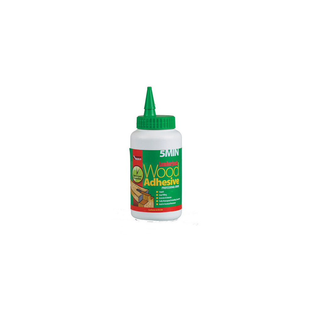 Everbuild 5Minpu7 Lumberjack 5Min Polyurethane Wood Adhesive Liquid 750G Evb5Minpu7
