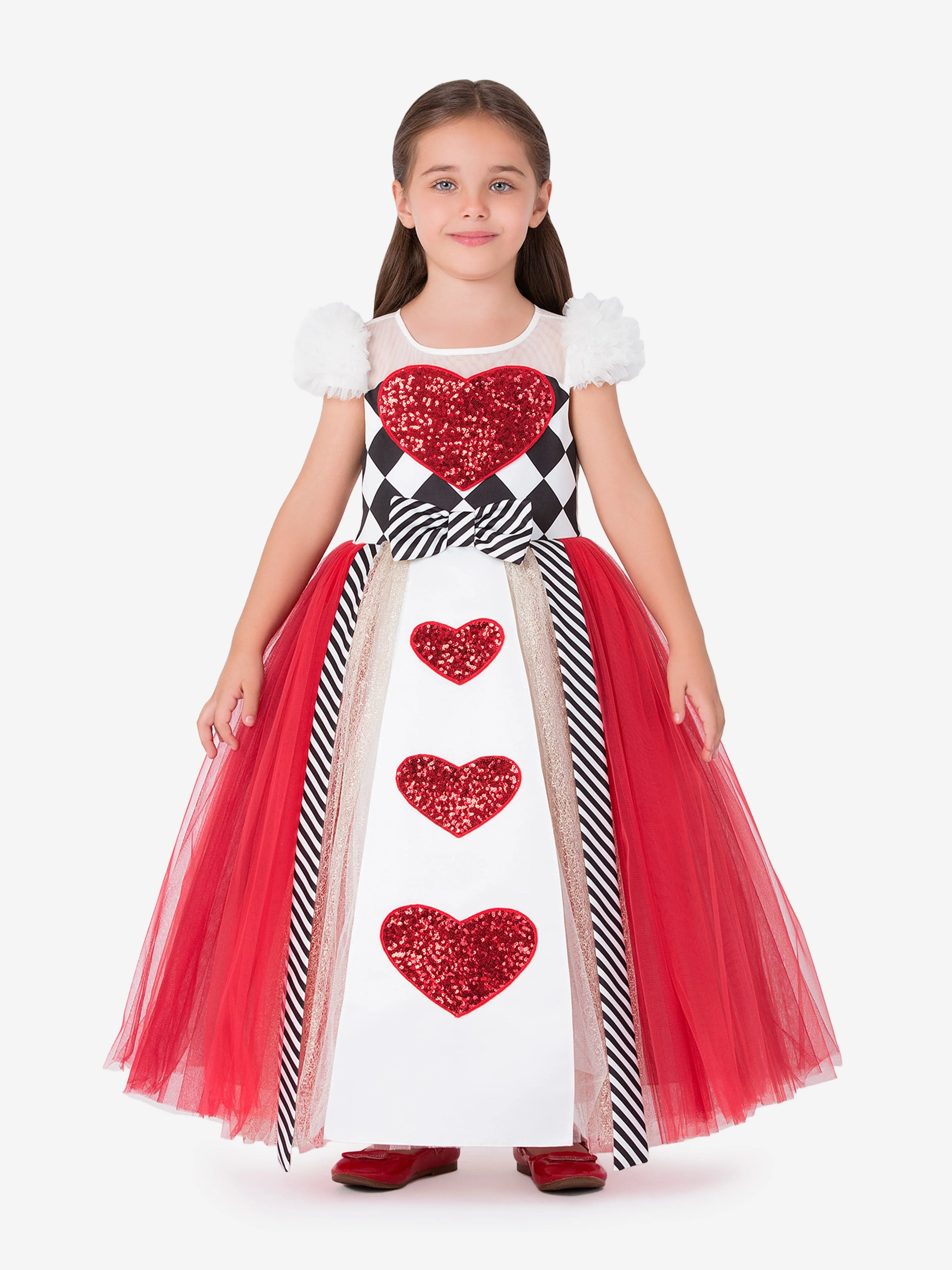 Magical Costumes Girls Queen of Hearts Costume in Multicolour 6 Years Multicoloured By Childsplay Clothing